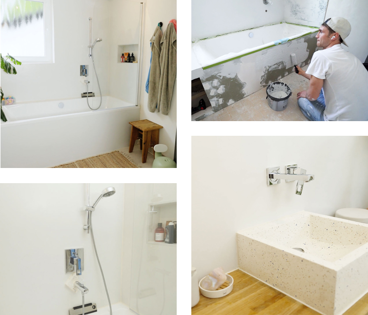 Badezimmer von @easyalex in SCHÖNER-WOHNEN-Farbe Betondesign-Optik