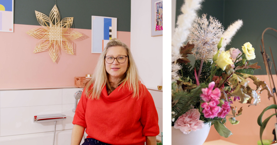 Spannend gestaltetes Badezimmer