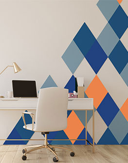 Geometrische Wandgestaltung