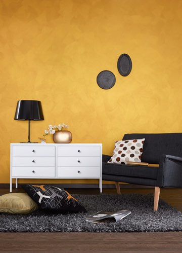 Wohnzimmer gelb