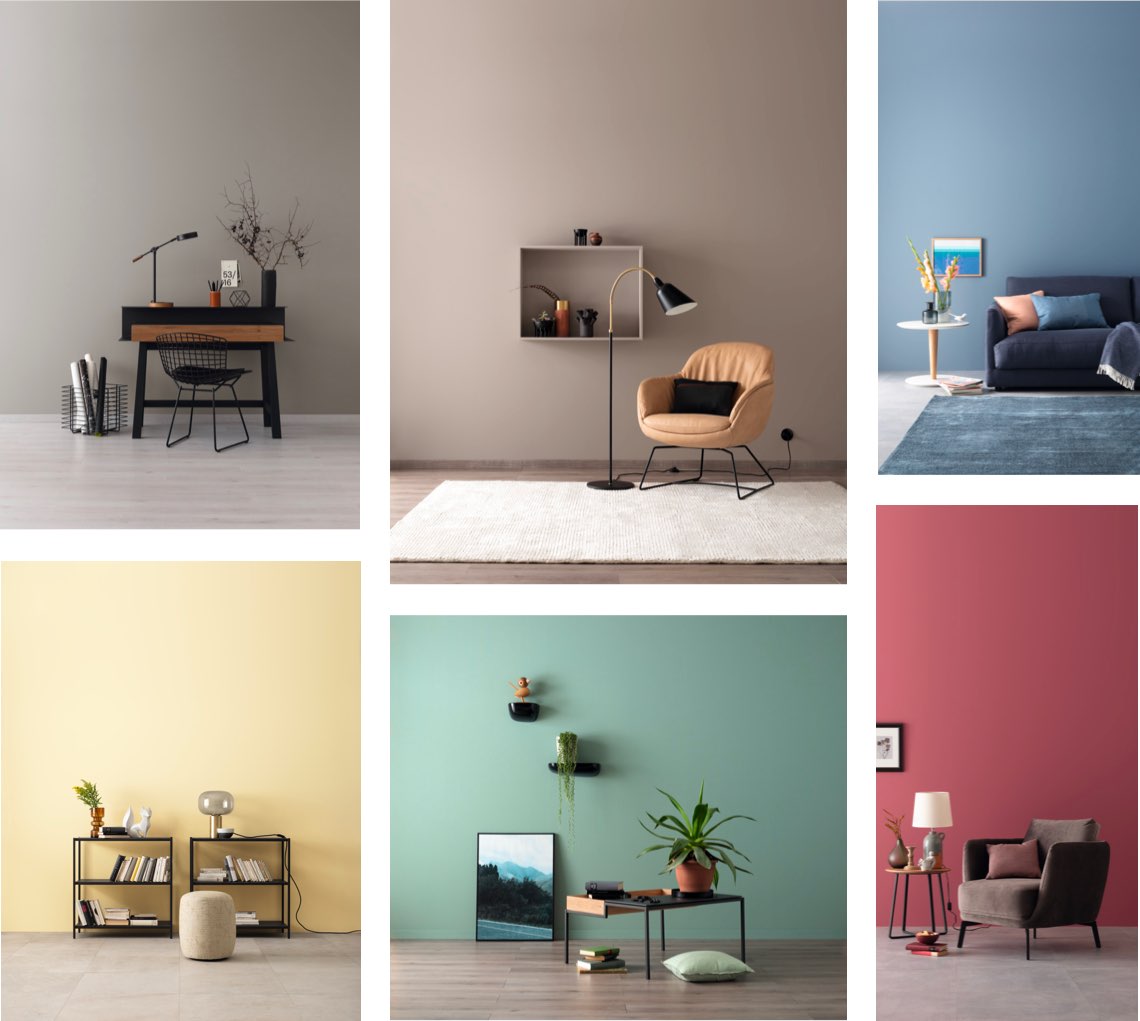 Designfarben Raumcollage