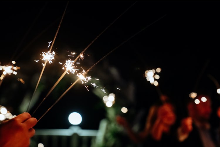 Wunderkerzen an Silvester