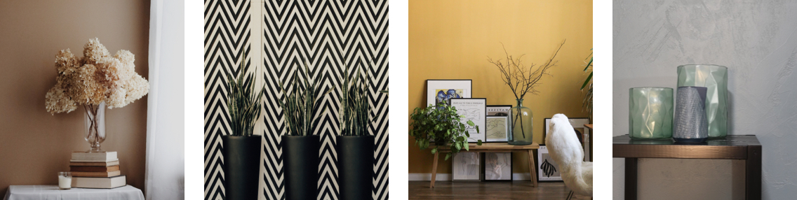 Collage Farben und Muster im Modern Country Style
