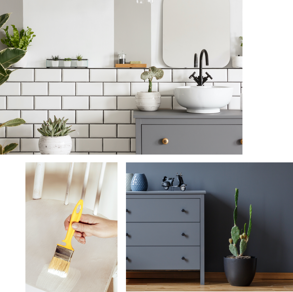 Inspirationen für Arbeiten mit den SCHÖNER-WOHNEN-Farbe pep-up Renovierfarben
