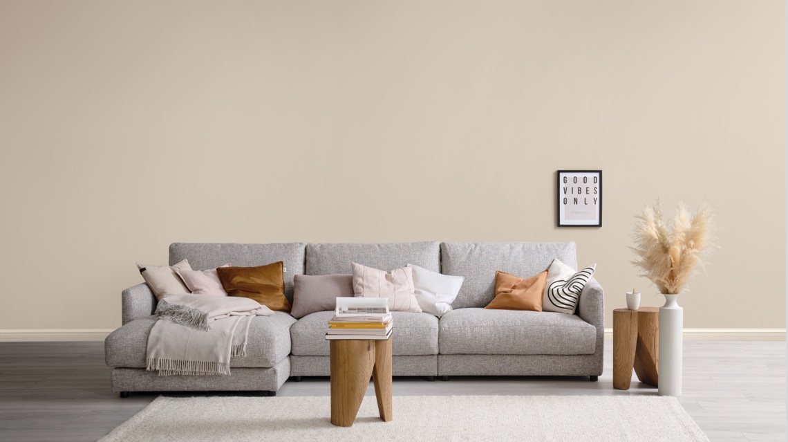 Wohnzimmer in der Trendfarbe Cosy