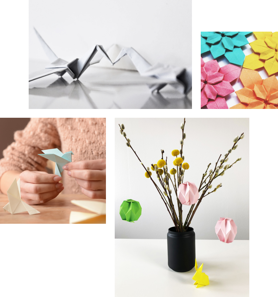 Collage Origami-Deko
