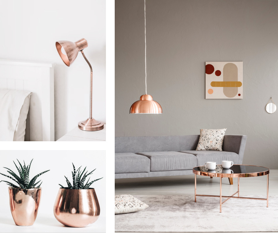 Interior Inspiration zum Metall Kupfer