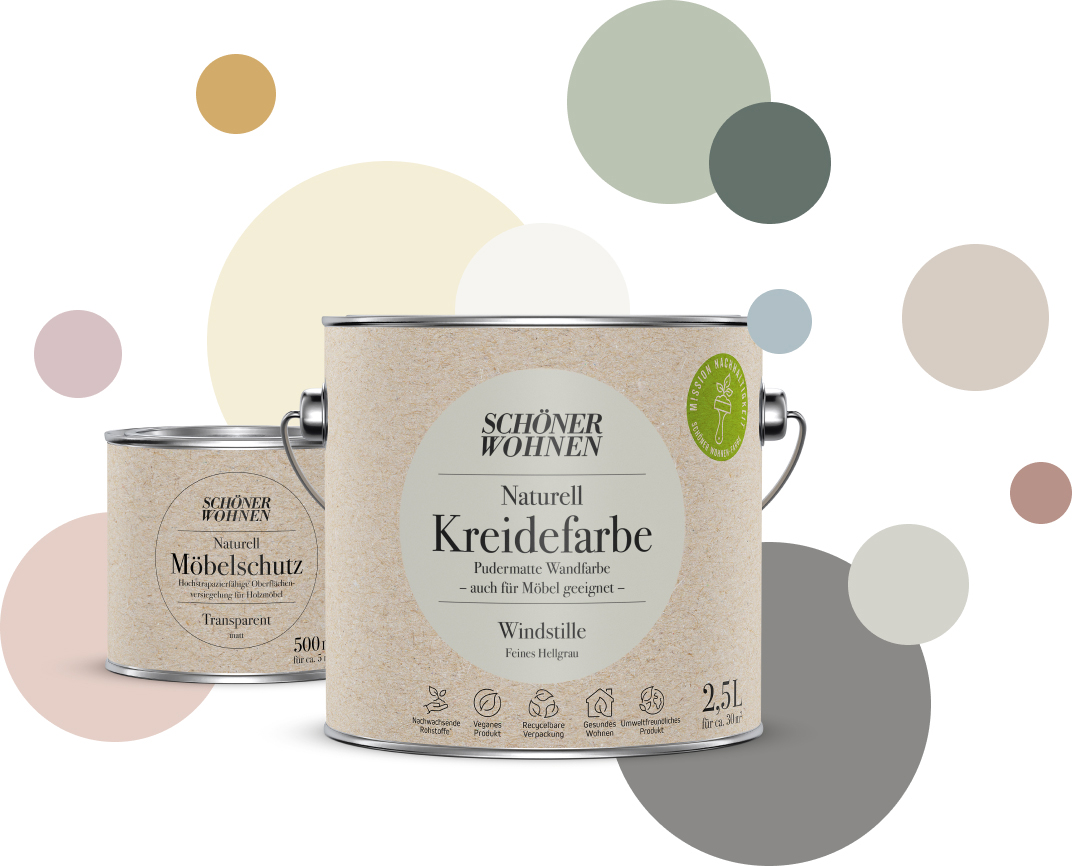 SCHÖNER-WOHNEN-Farbe Naturell Kreidefarbe Farbvielfalt