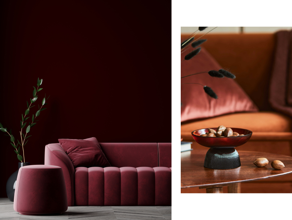 Beispielhafte Verwendung der Farbe Rot