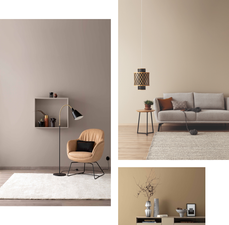 Collage in warmen beige Tönen 