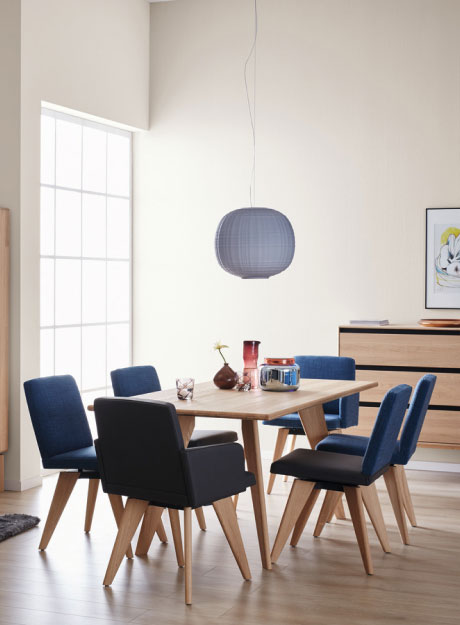 Ein Esszimmer in der Farbe Pearl