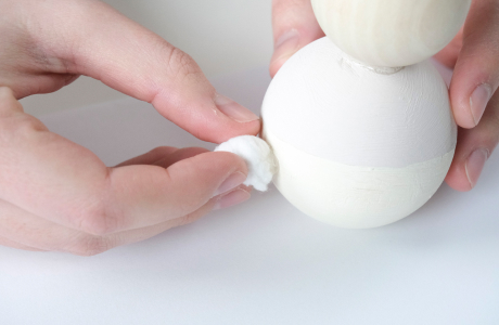 Step 6: Watte ankleben