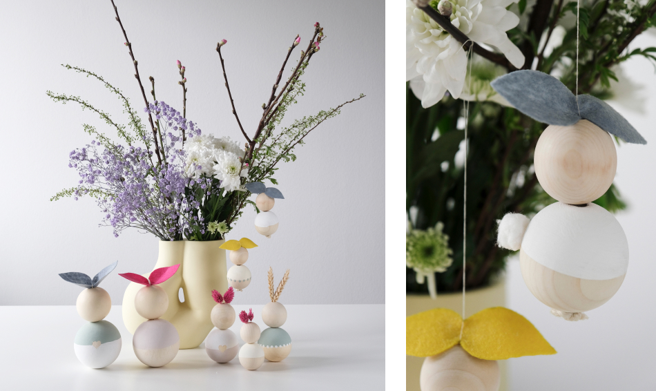 DIY Osterhasenfamilie hängend und als Figur