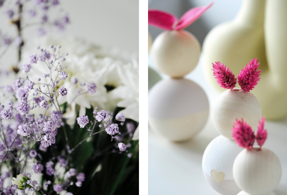 DIY Osterhasenfamilie mit Blumen