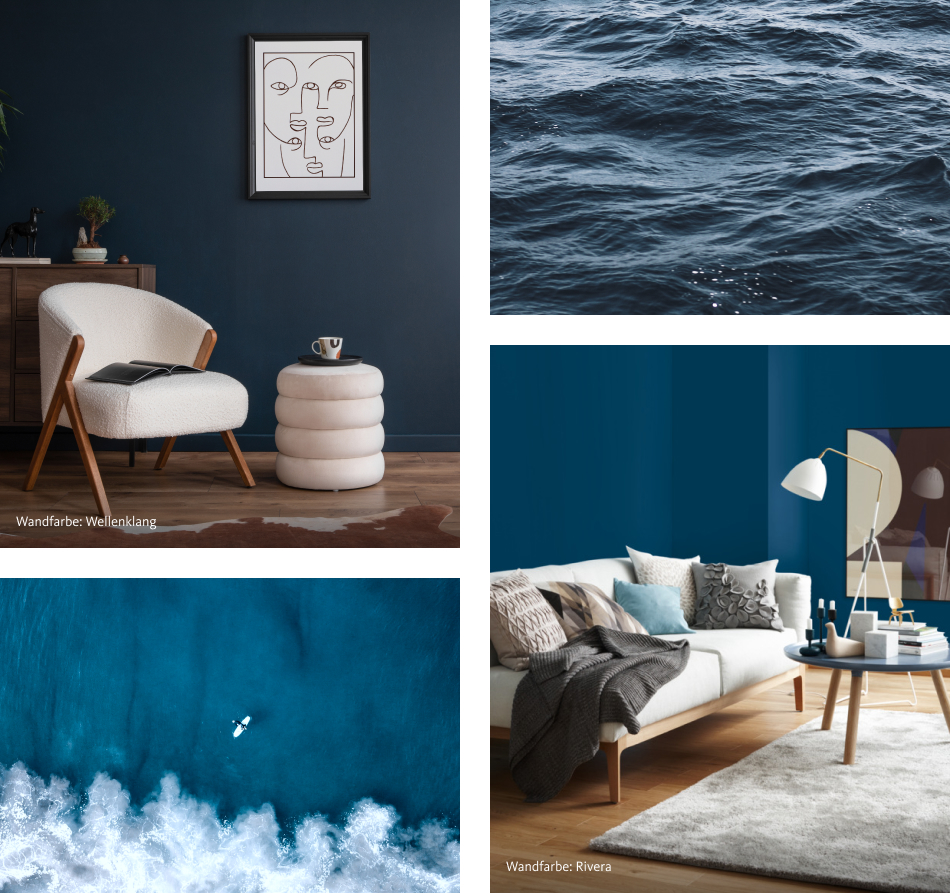 Farben von SCHÖNER-WOHNEN-Farbe zum Thema "Meer"