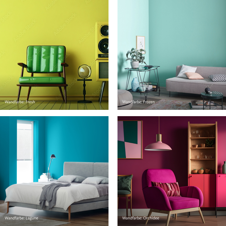 Wandfarben von SCHÖNER-WOHNEN-Farbe im Retrostyle