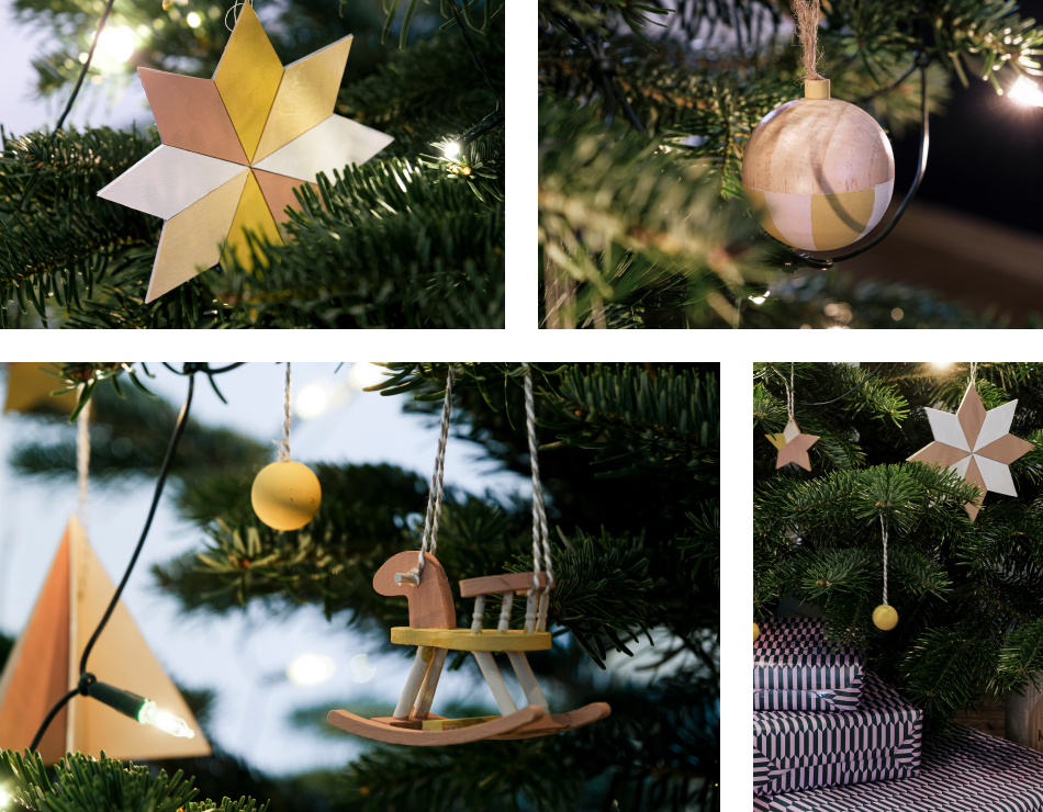 Selbst gebastelter Weihnachtsbaumschmuck