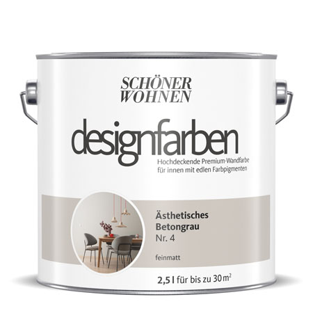 SCHÖNER-WOHNEN-Farbe Designfarbe "Ästhetisches Betongrau"