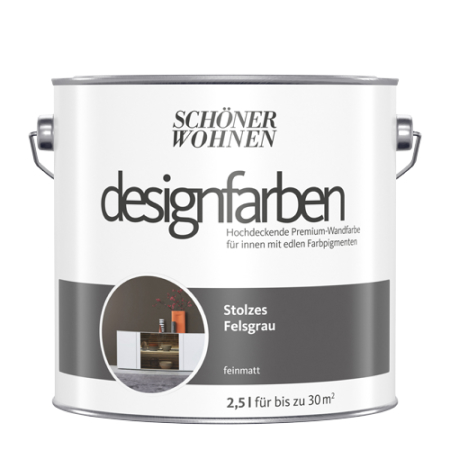 SCHÖNER-WOHNEN-Farbe Designfarben "Stolzes Felsgrau"