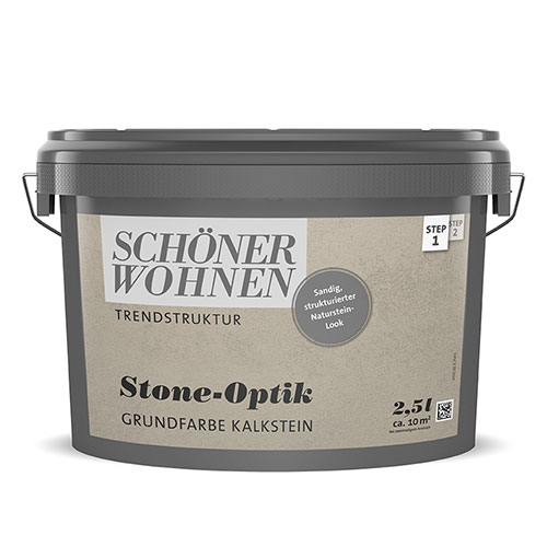 SCHÖNER-WOHNEN-Farbe Trendstruktur Stone-Optik Grundfarbe Kalkstein 