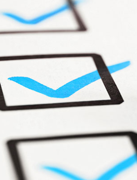 Checkliste blau