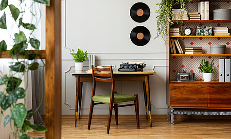 Arbeitszimmer im Retrostyle 