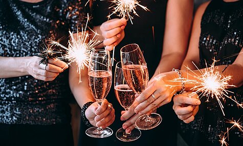 Wunderkerzen an Silvester 